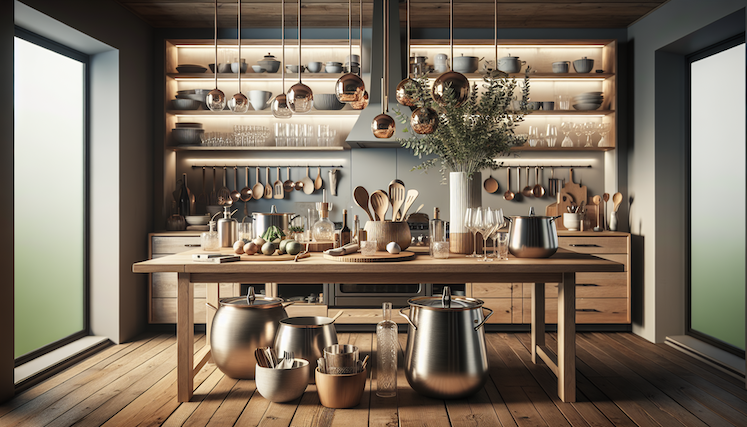 Kitchenware such as that displayed here plays a large role in interior design